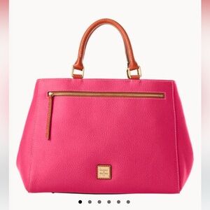 Pebble Grain Zip Satchel